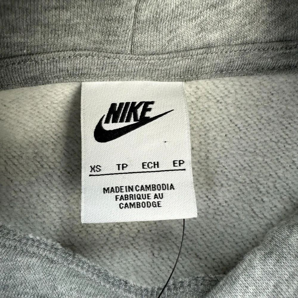 Nike Sweatshirt Womens XS Gray Oversized Funnel Neck Pullover Swoosh FB8664-063